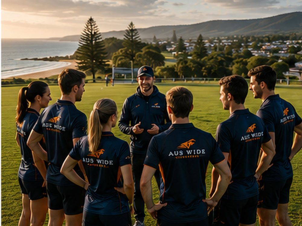 Club teamwear at an Australian sporting ground