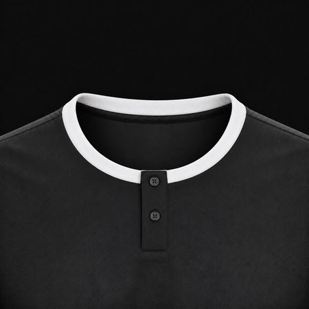 Baseball 2-Button / Henley collar on a custom jersey
