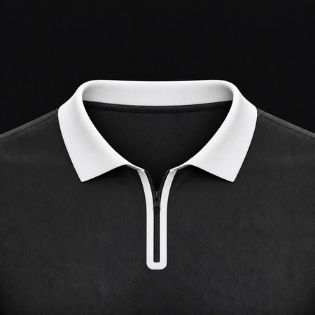 Zip Polo Collar collar on a custom jersey