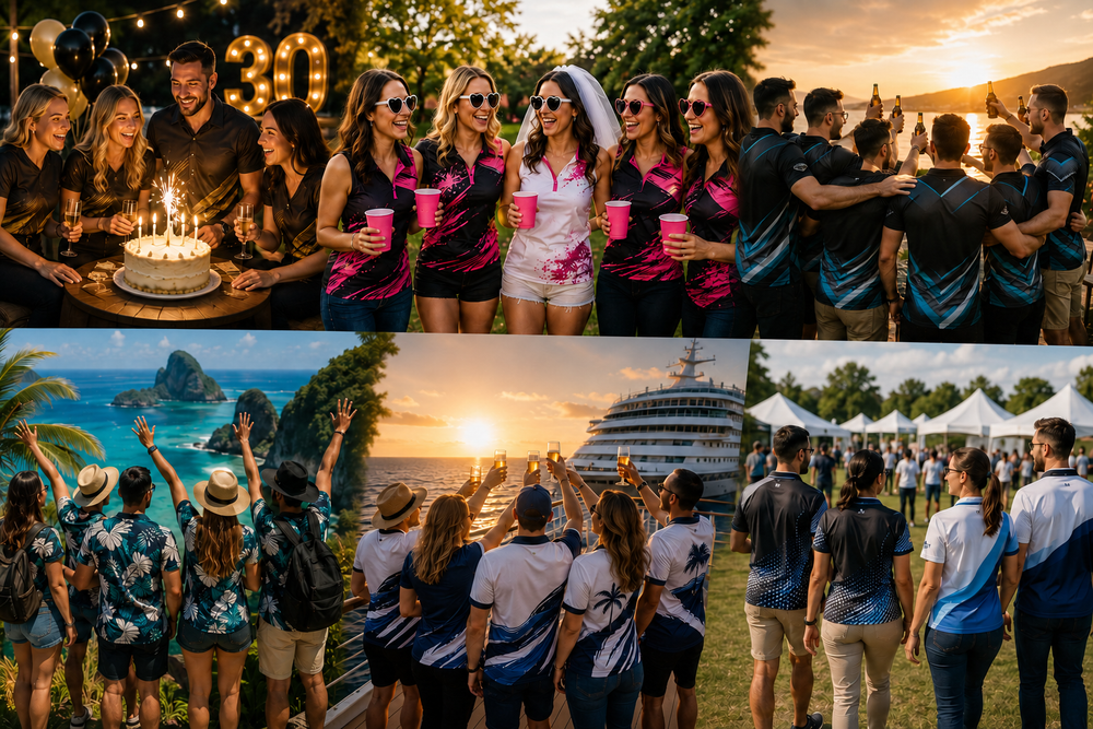 Custom sublimated apparel for group events by Aus Wide Sportswear