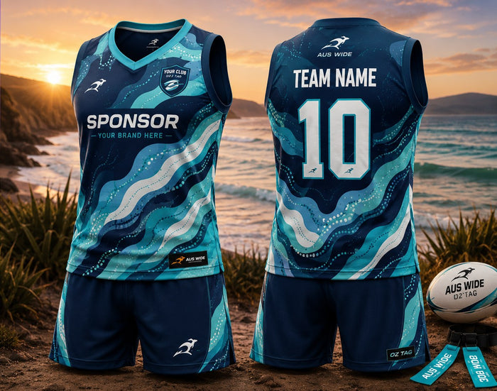 Custom teamwear design COASTLINE — Touch & Oztag